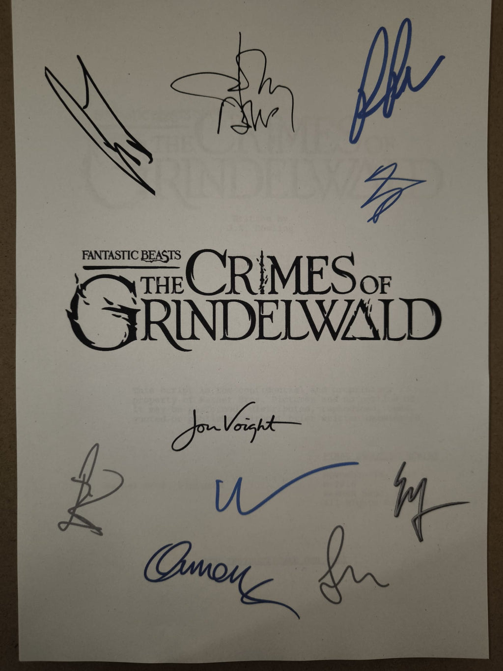 Guión Animales fantásticos: Los crímenes de Grindelwald