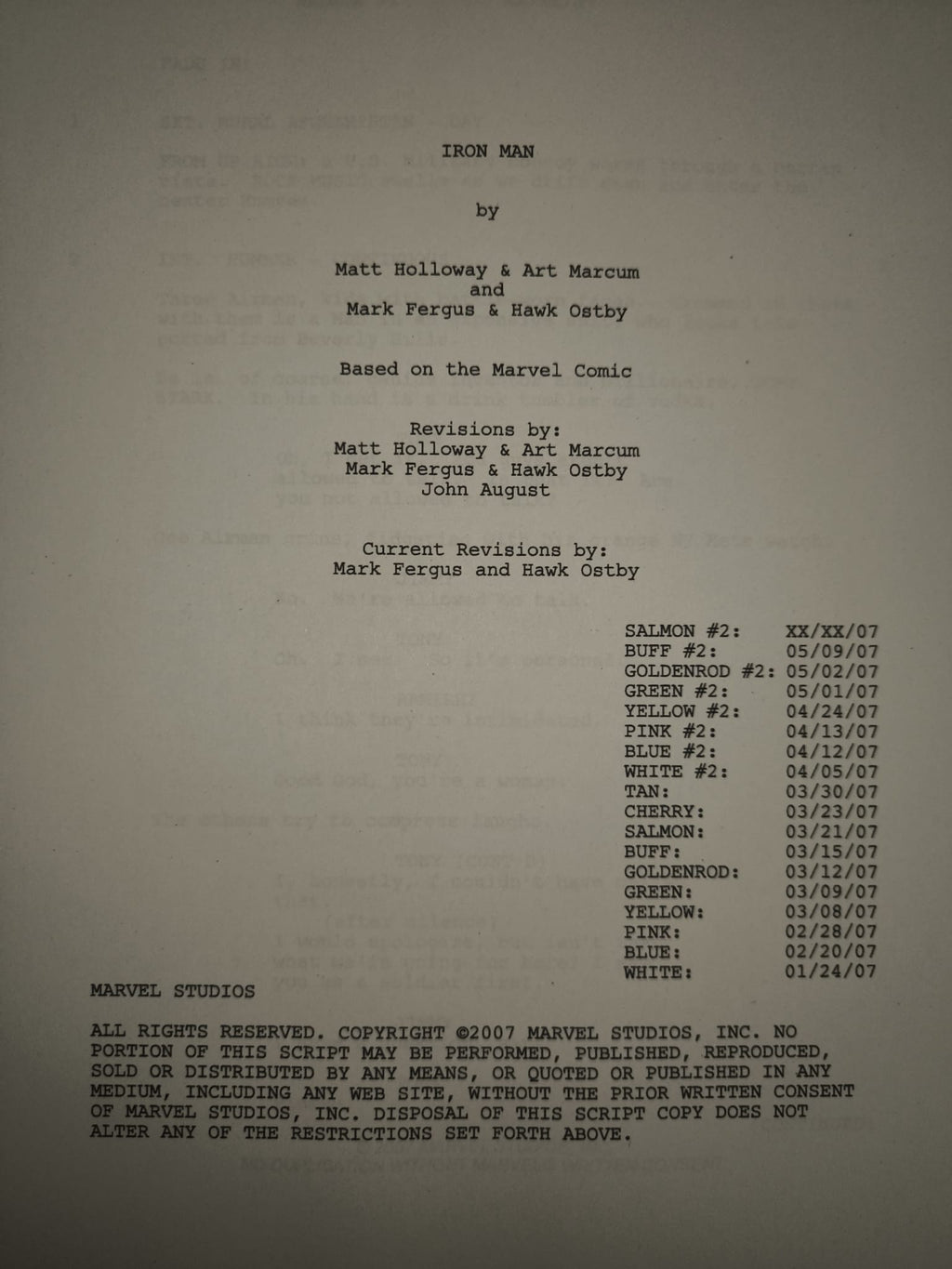 Guión Iron Man