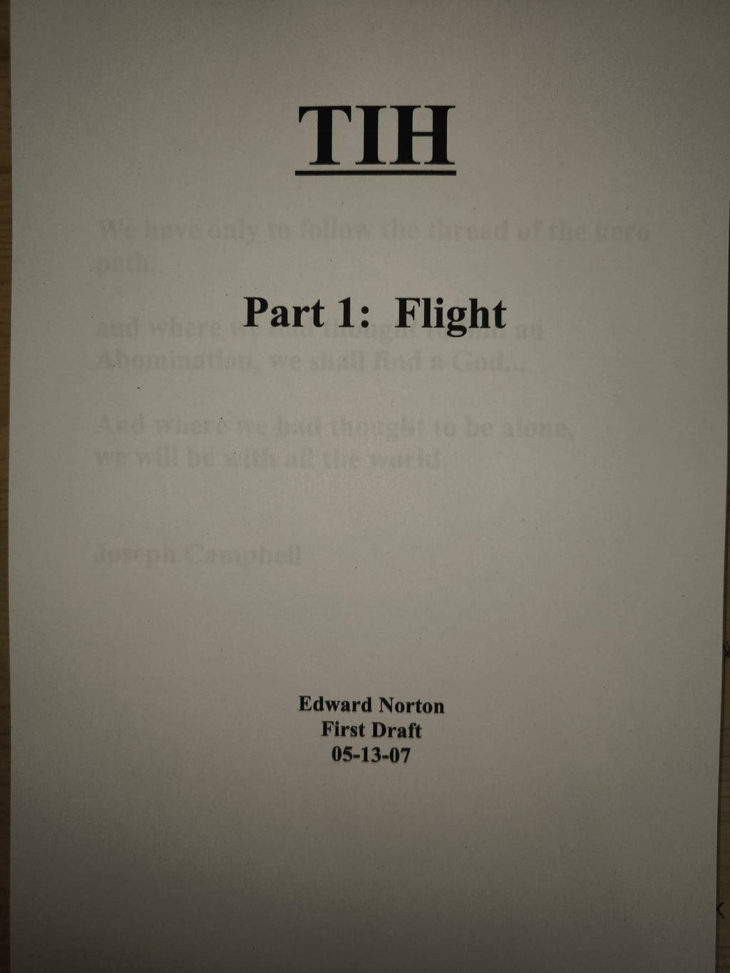 Guión The Incredible Hulk