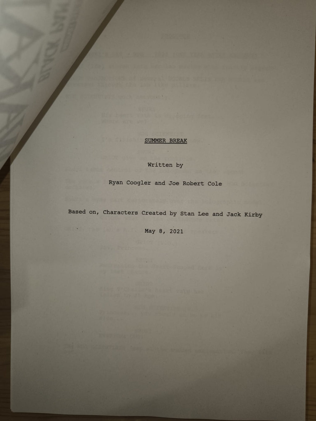 Guión Black Panther - Wakanda Forever