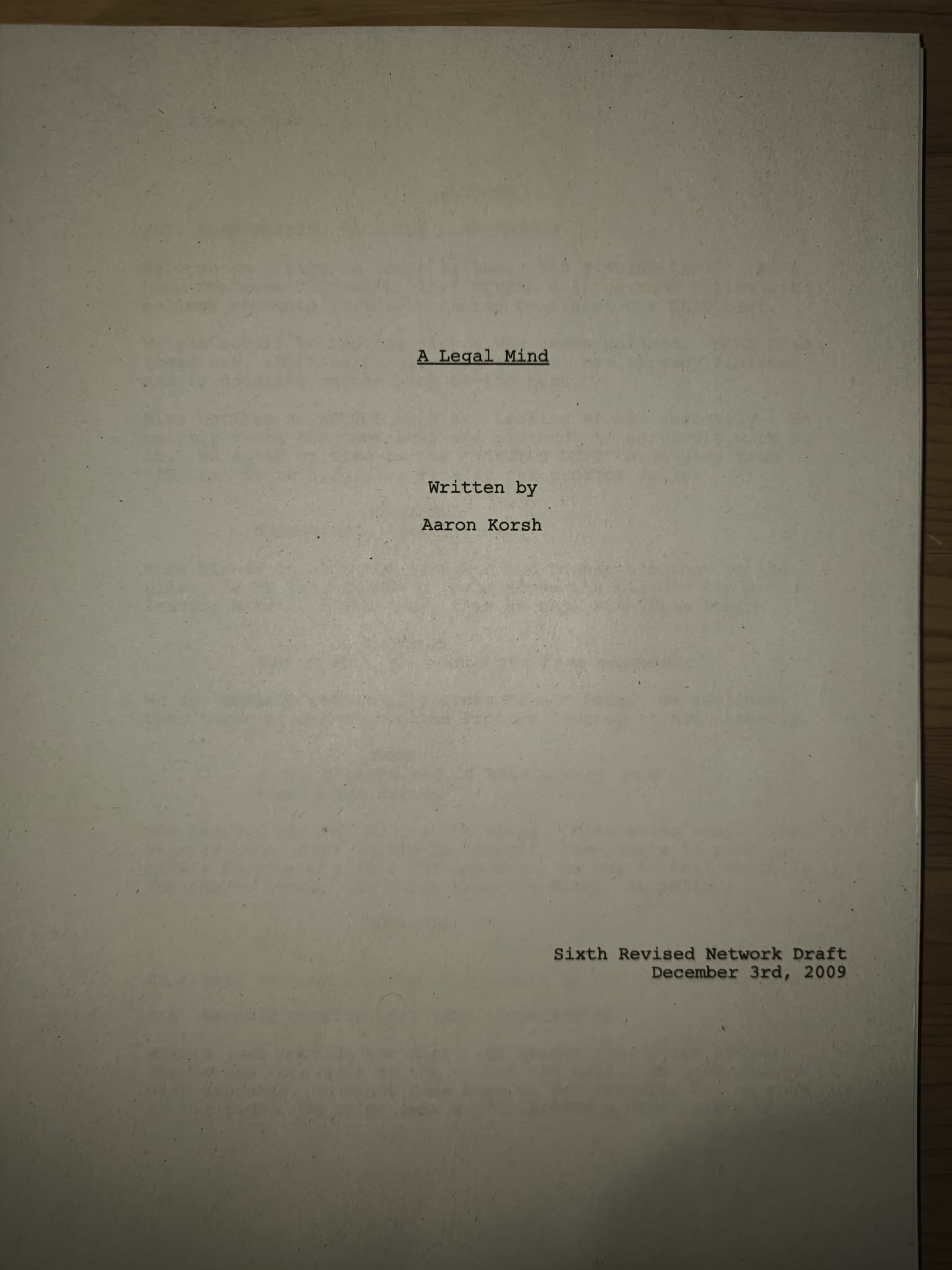 Replica del Guion original – SuitsTemporada 1 · Episodio 1: Pilot