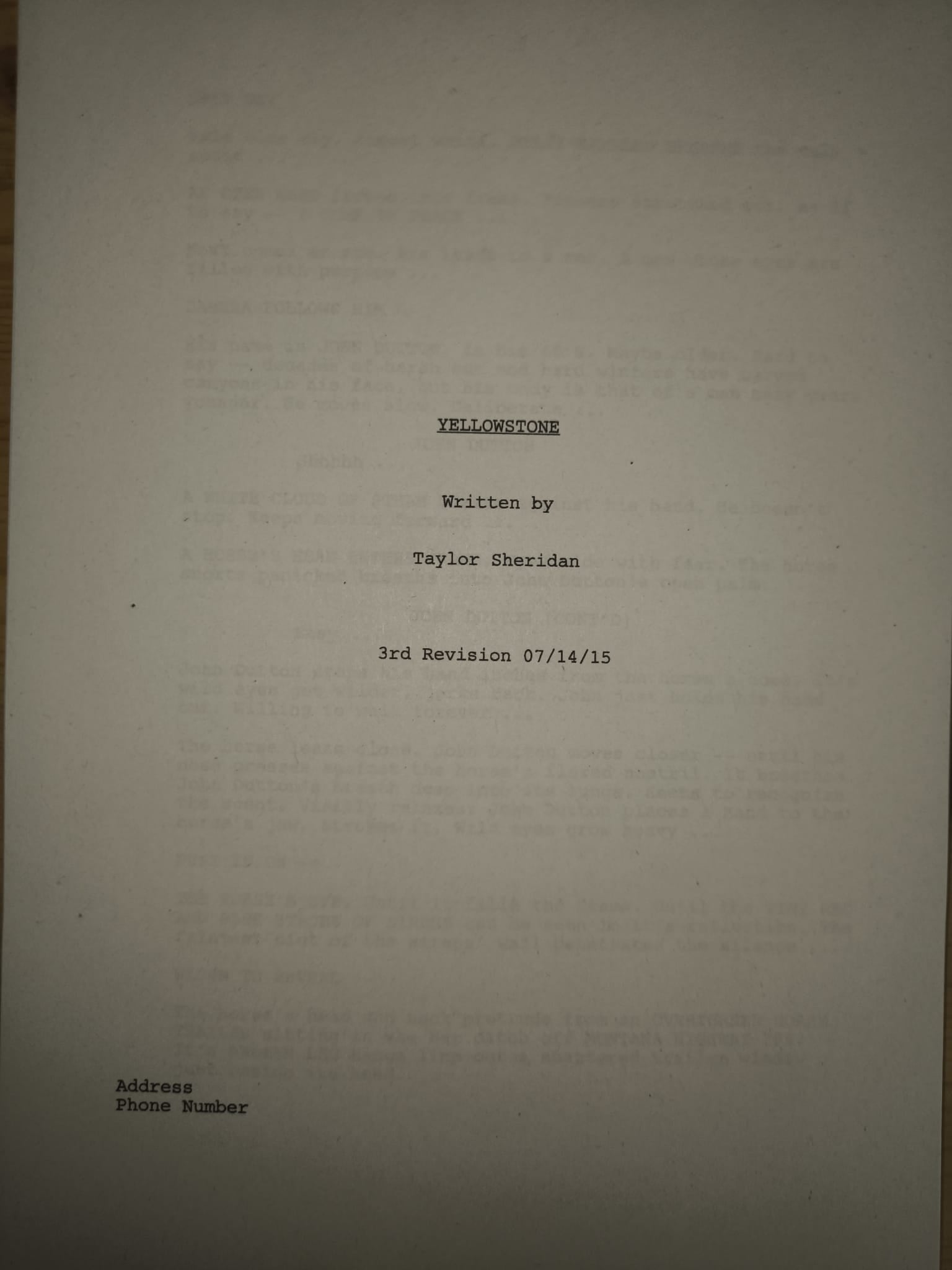 Guión Yellowstone – Episodio Piloto (1x01)