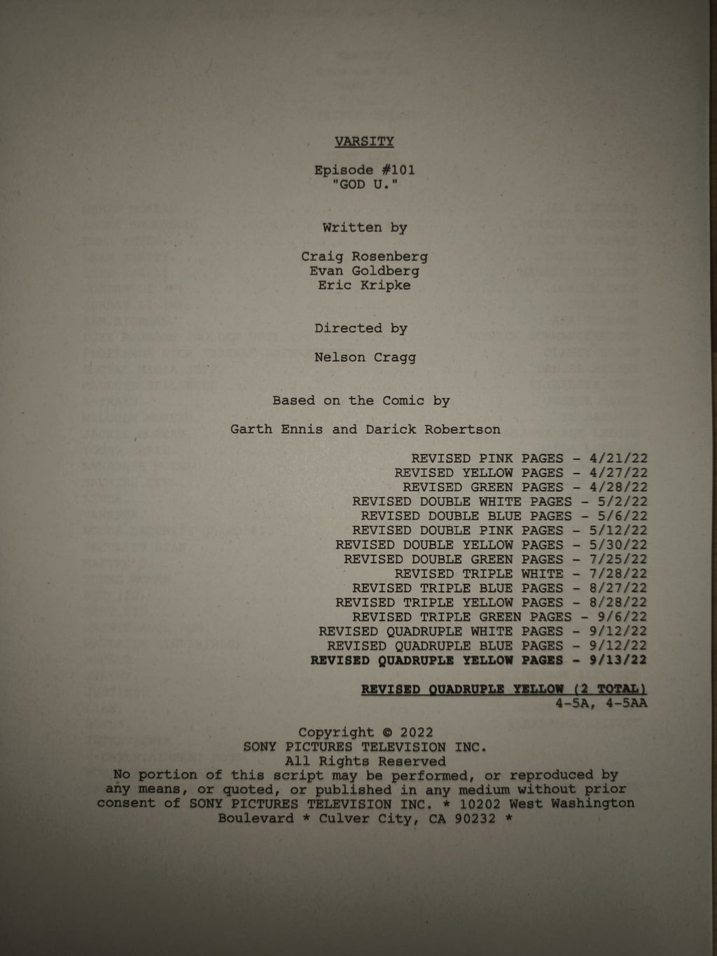 Guión Gen V - Temporada 1, Episodio 1