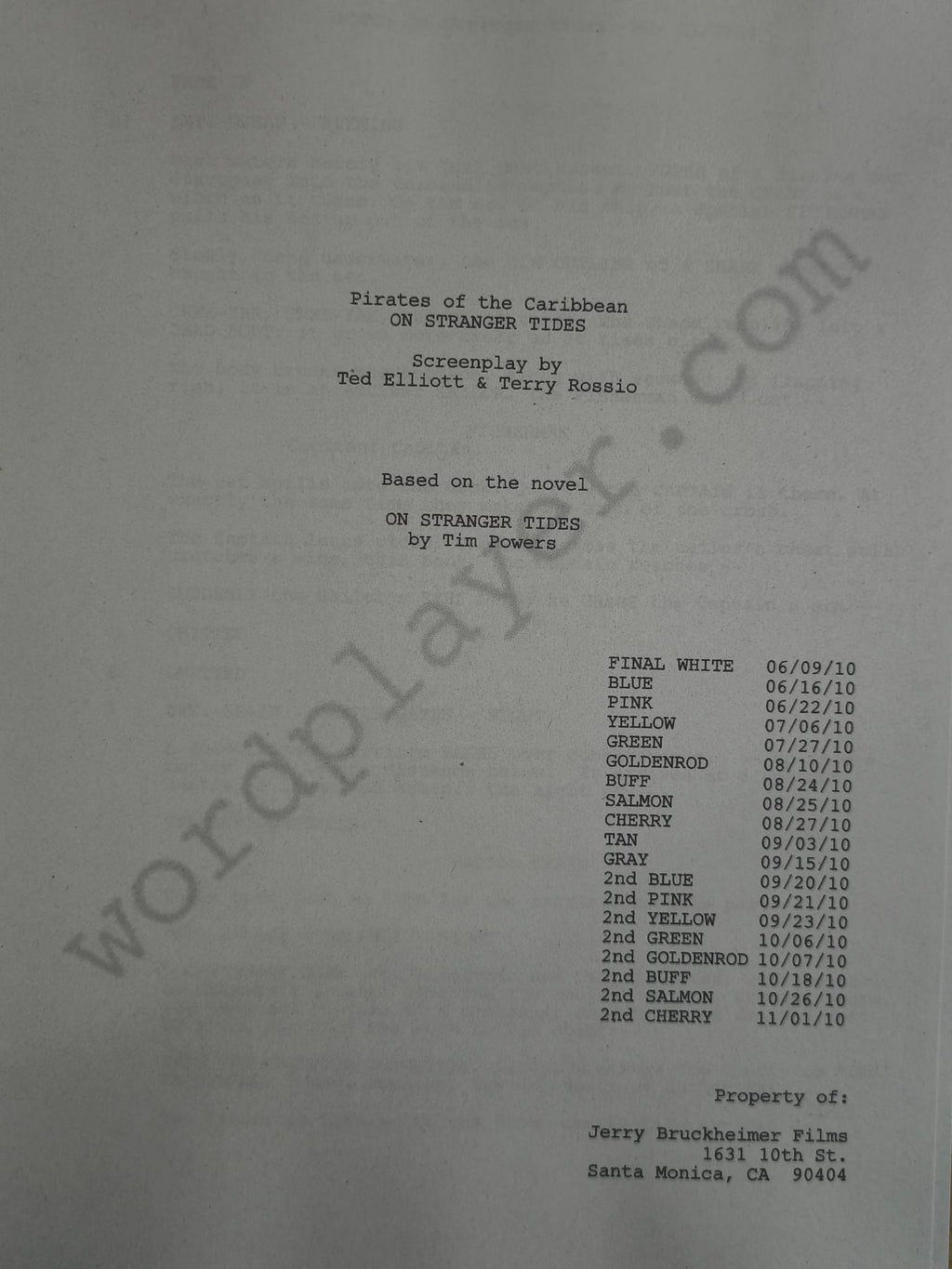 Guión Piratas del Caribe – Navegando en Aguas Misteriosas