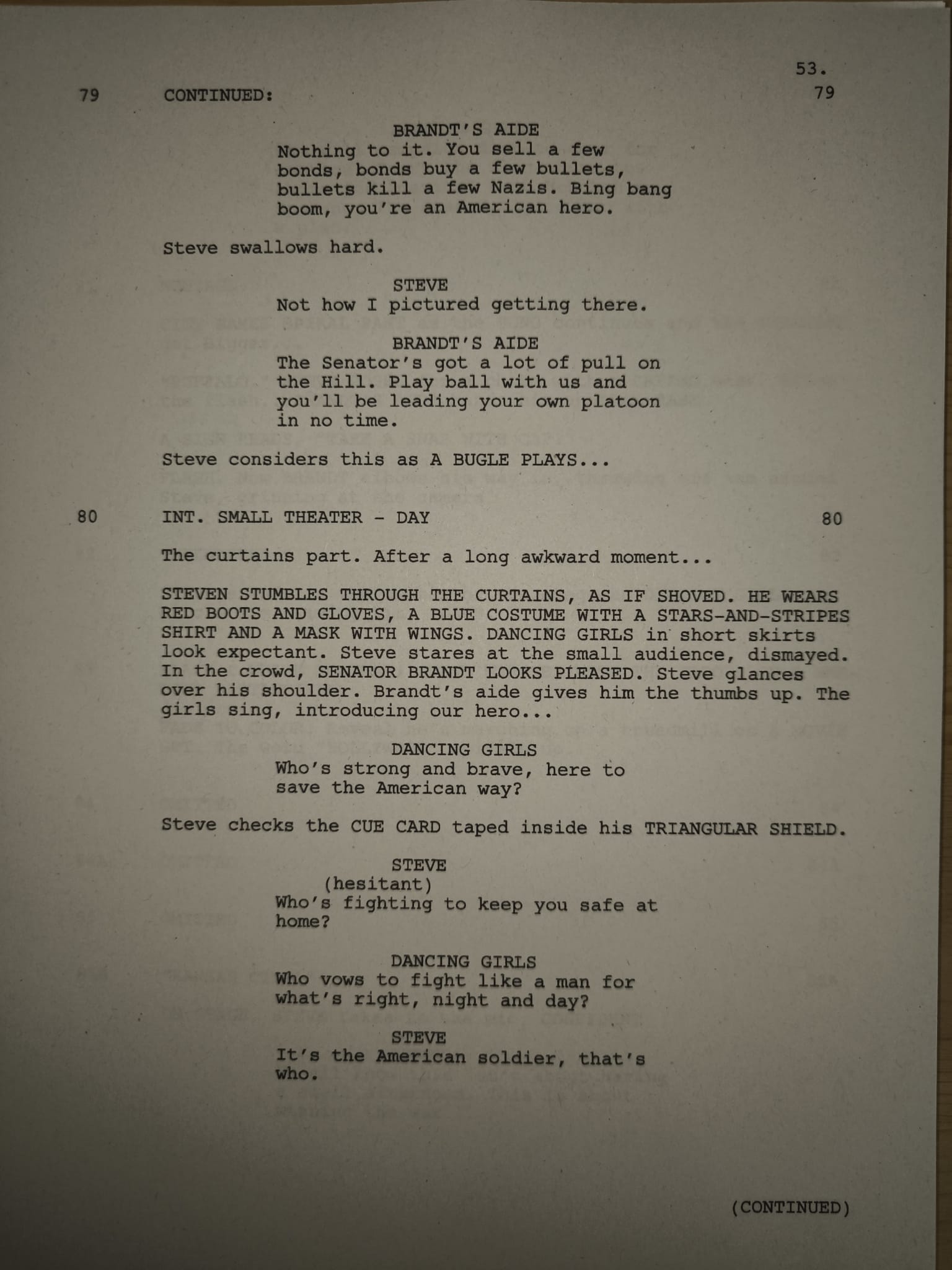 Guión Captain America - The First Avenger