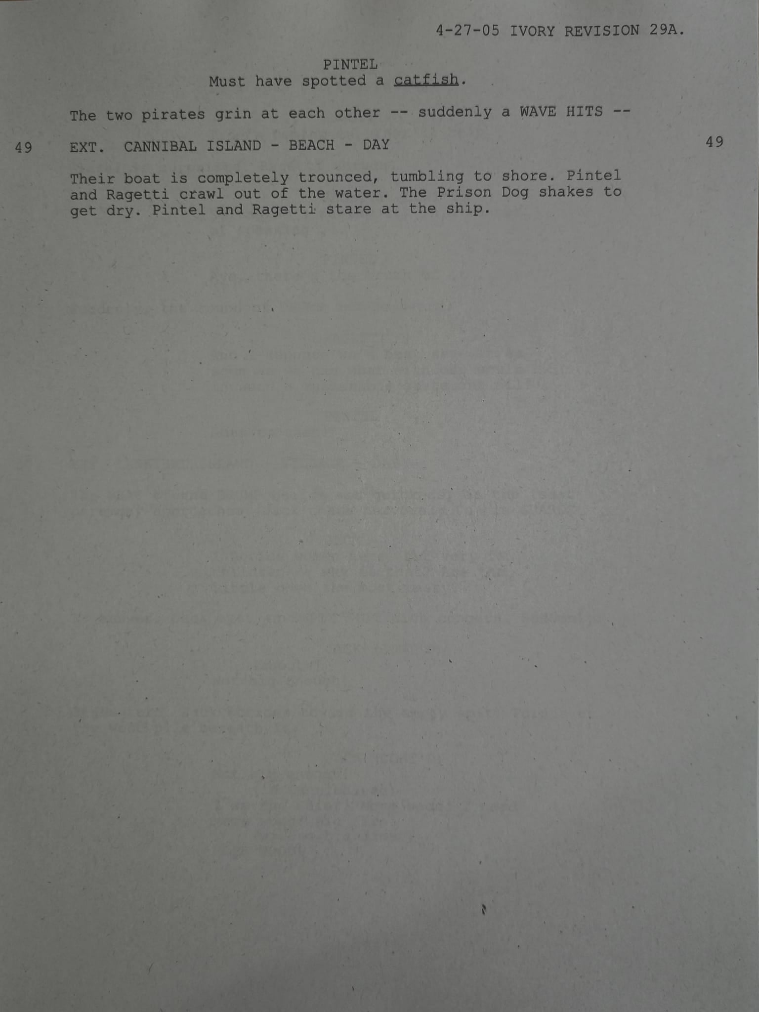 Guión Piratas del Caribe – El Cofre del Hombre Muerto