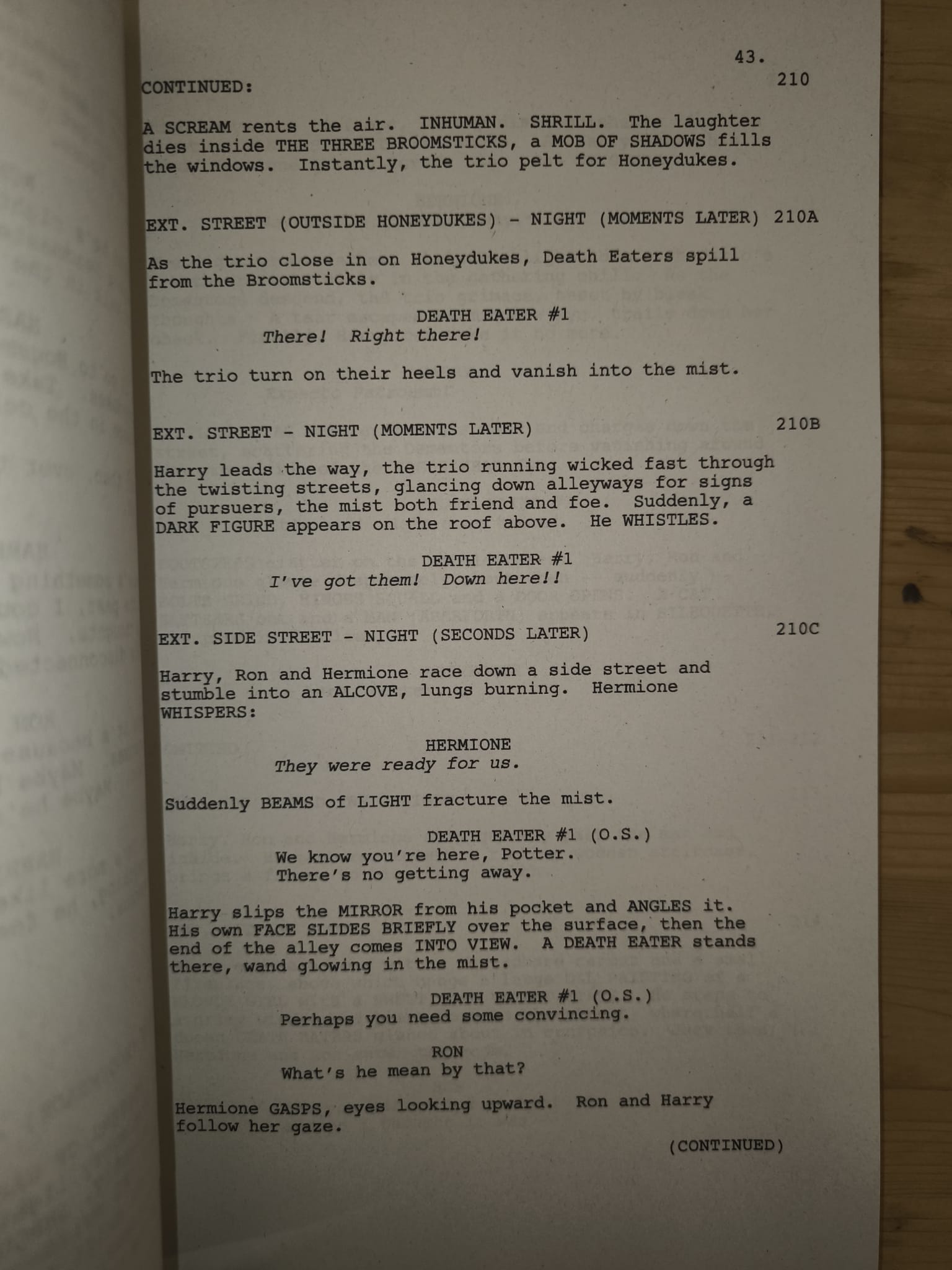 Guión Harry Potter y las Reliquias de la Muerte – Parte 2