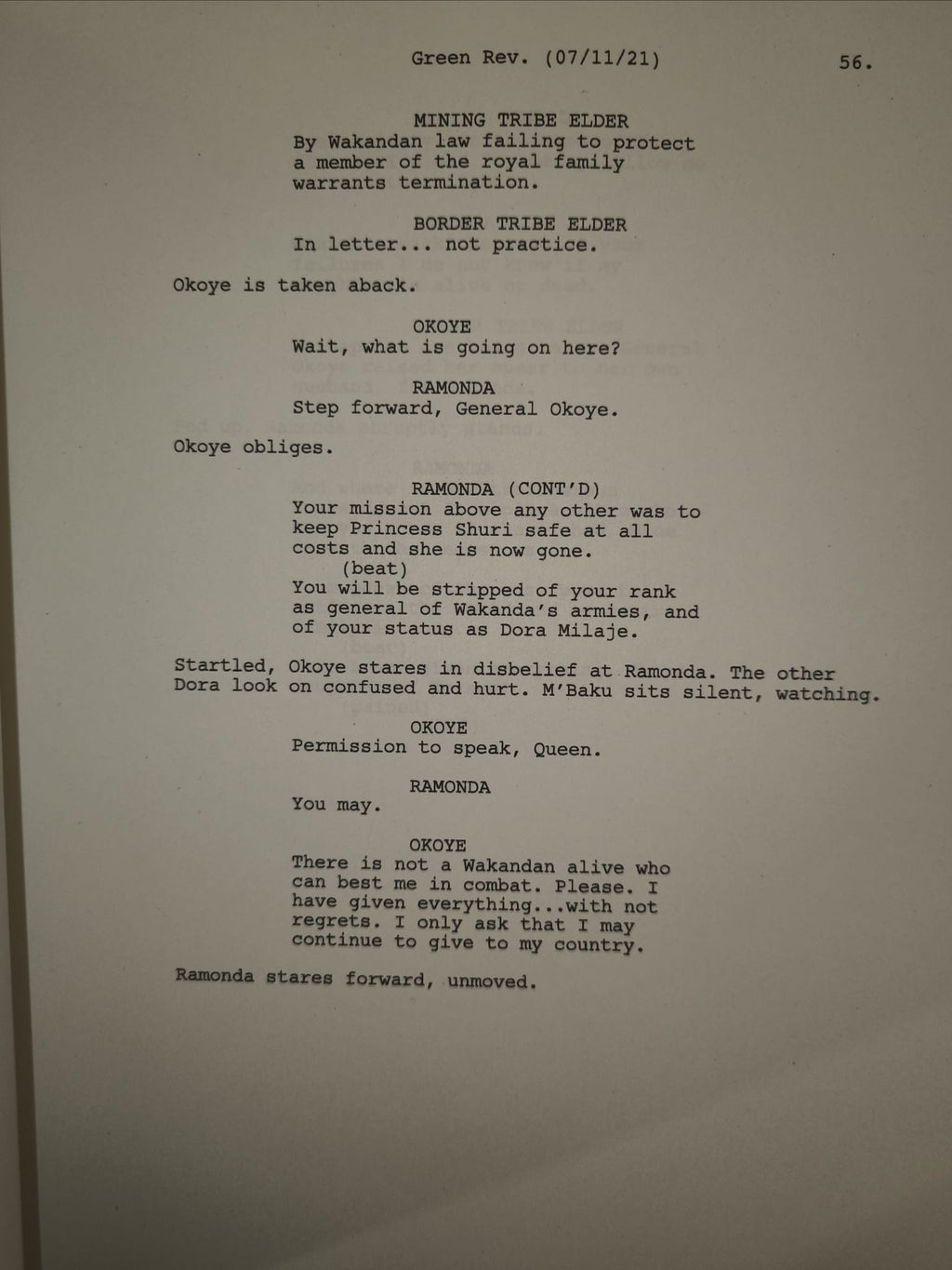 Guión Black Panther - Wakanda Forever