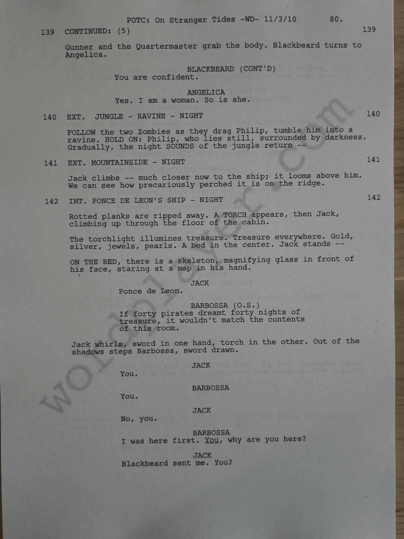 Guión Piratas del Caribe – Navegando en Aguas Misteriosas