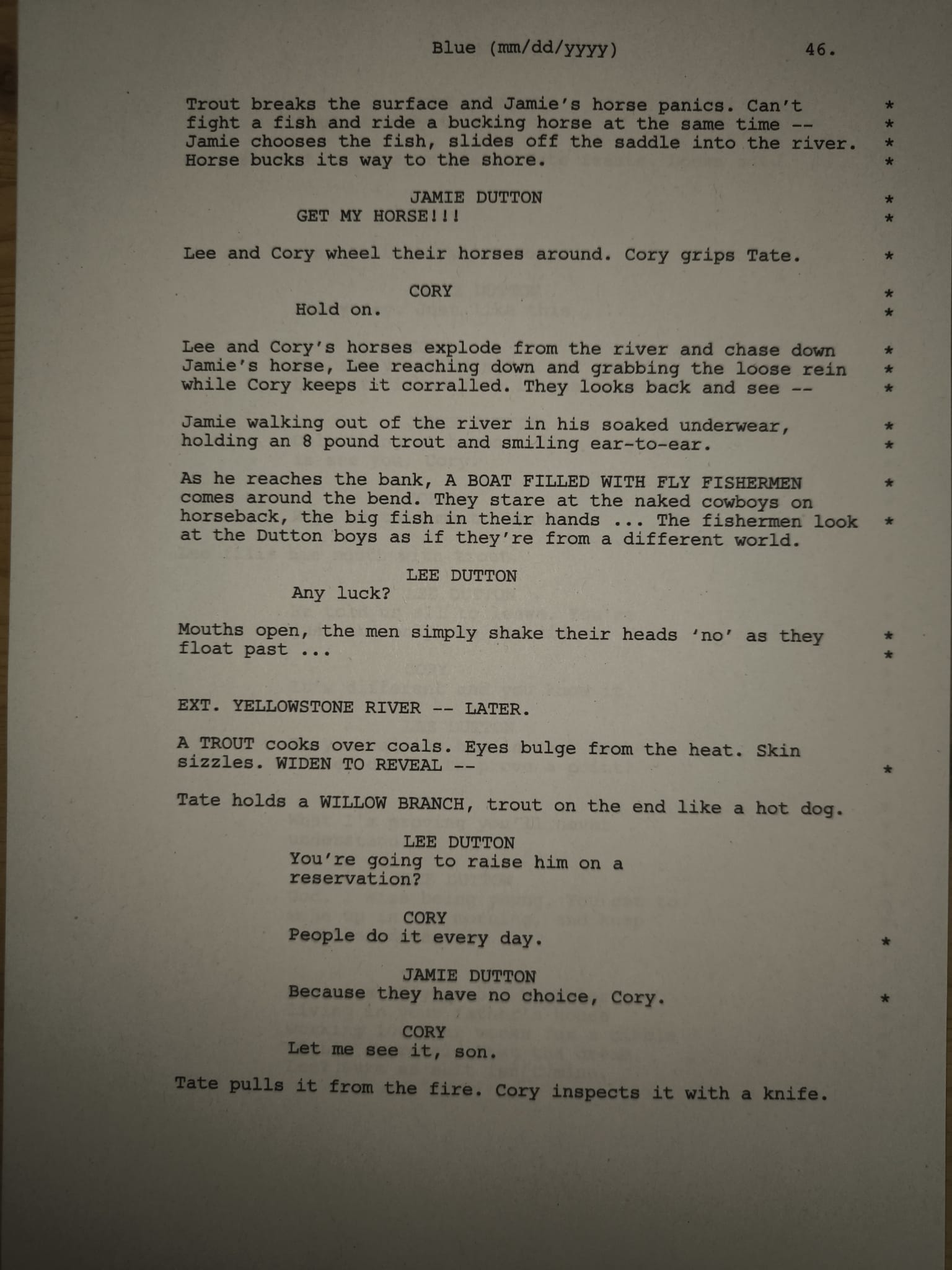 Guión Yellowstone – Episodio Piloto (1x01)