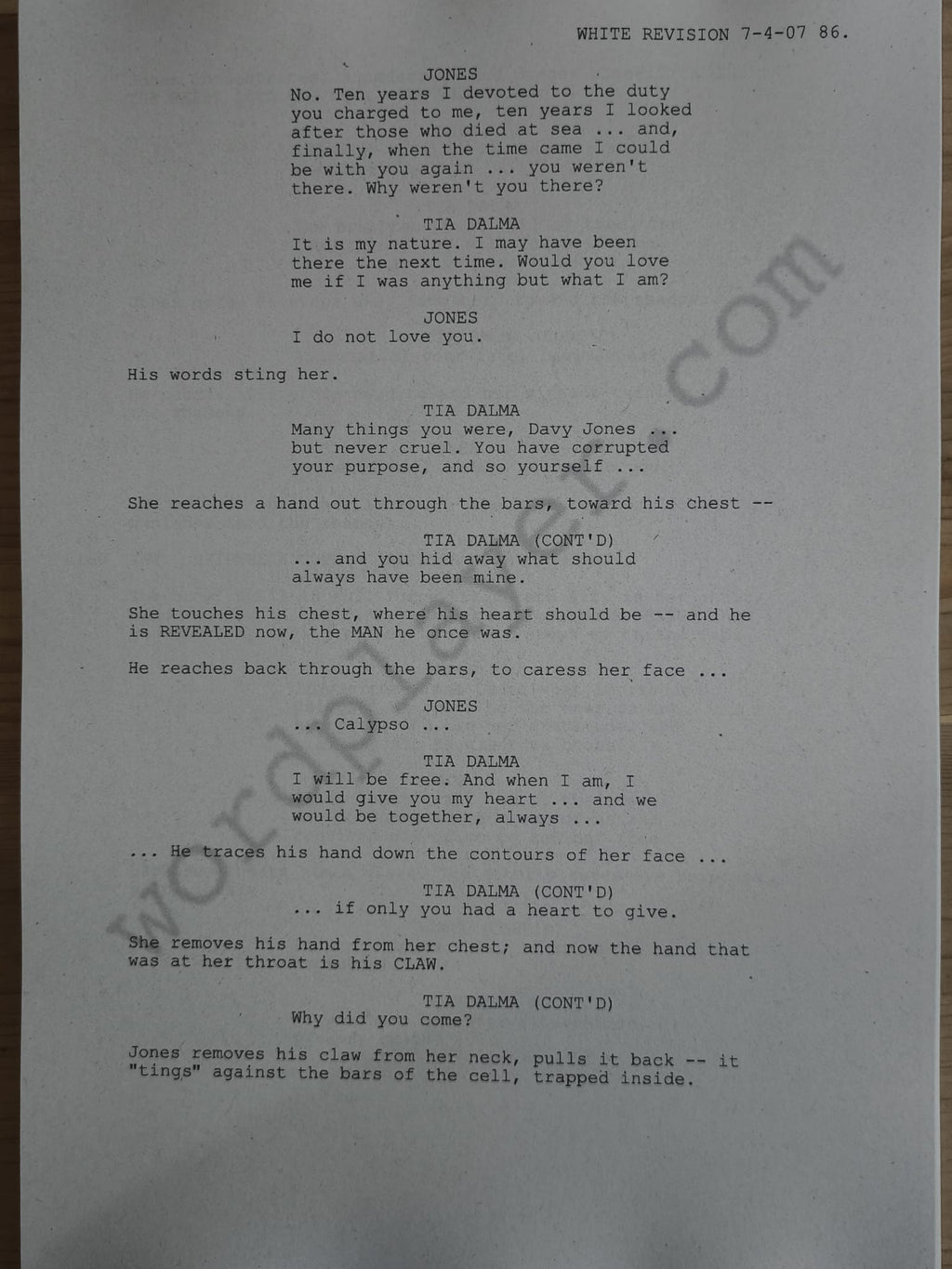 Guión Piratas del Caribe – En el Fin del Mundo