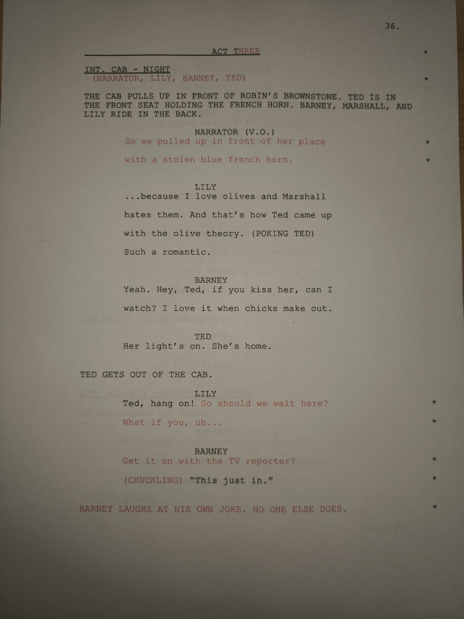 Guión como conocí a vuestra madre – Episodio Piloto