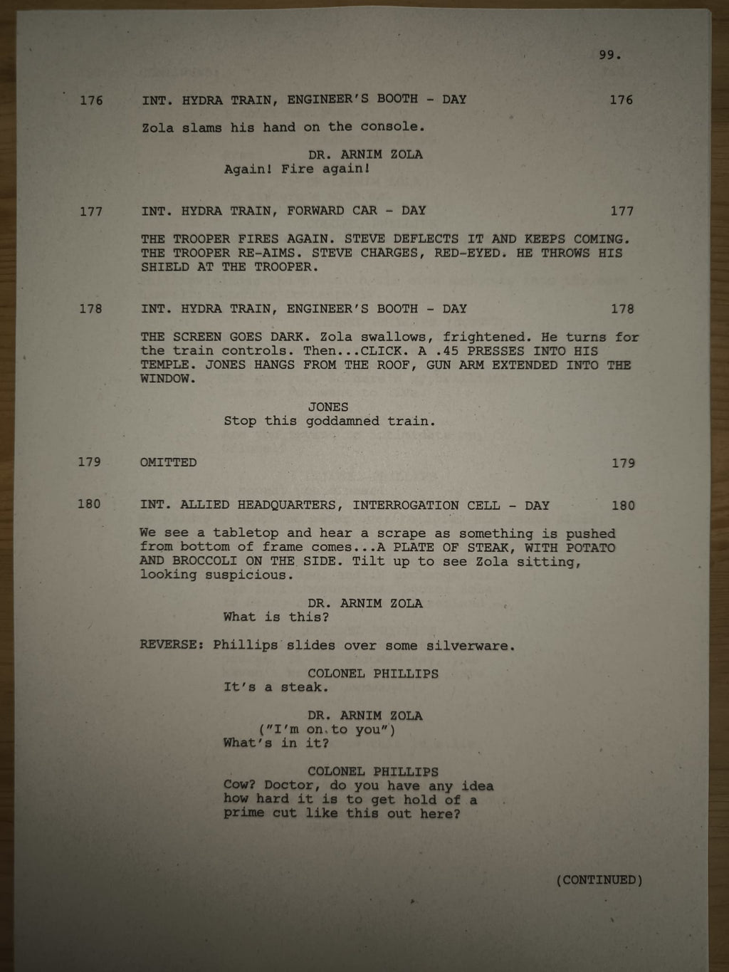 Guión Captain America - The First Avenger