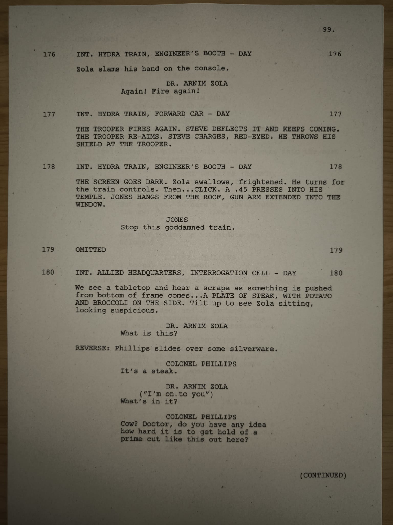 Guión Captain America - The First Avenger