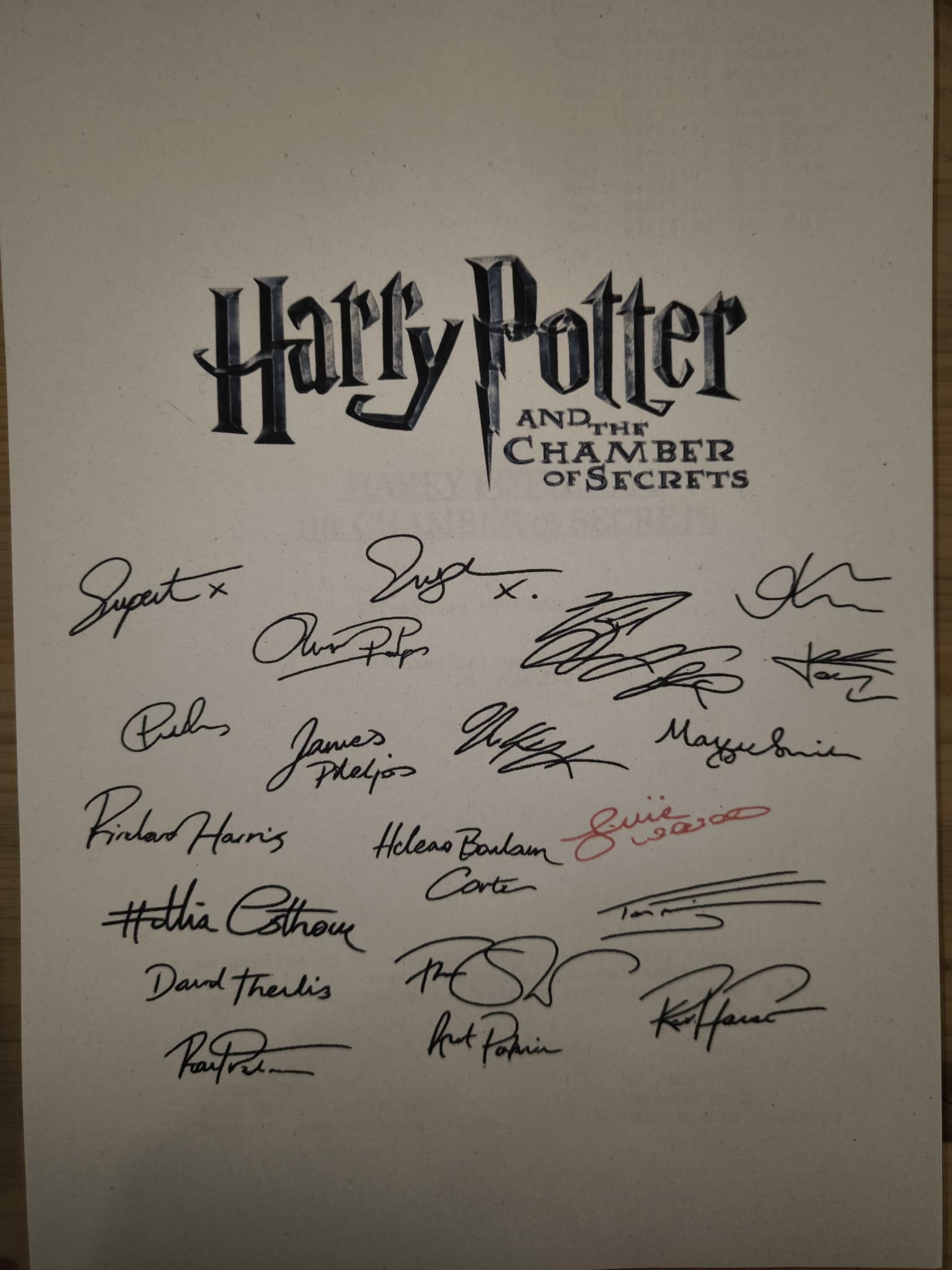 Harry Potter y la Cámara Secreta.