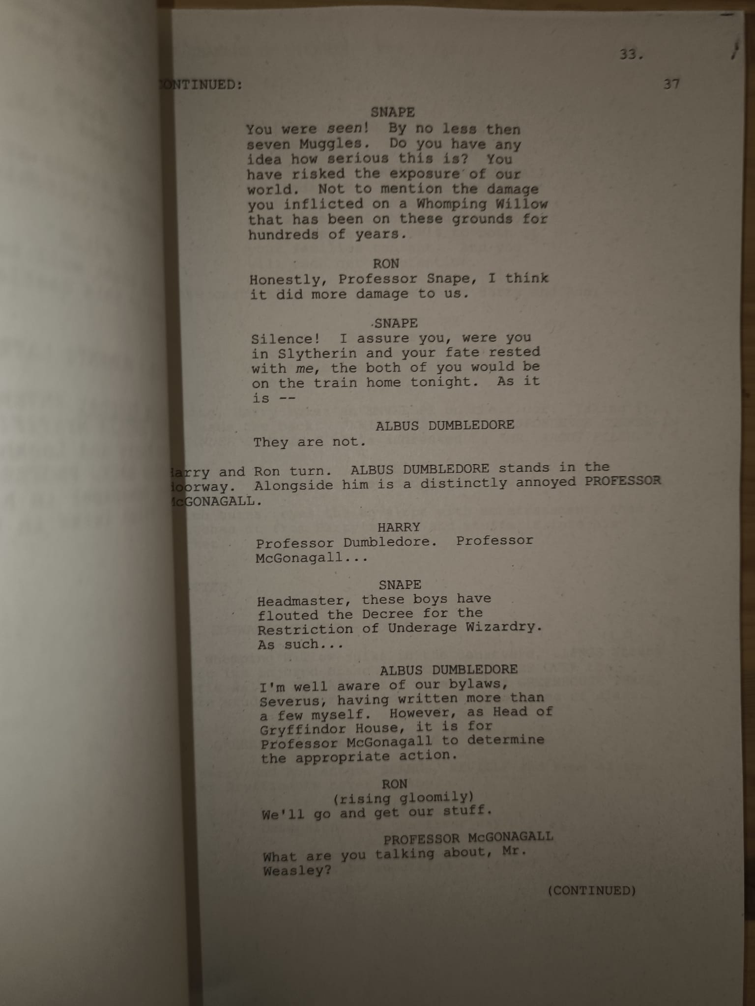 Harry Potter y la Cámara Secreta.