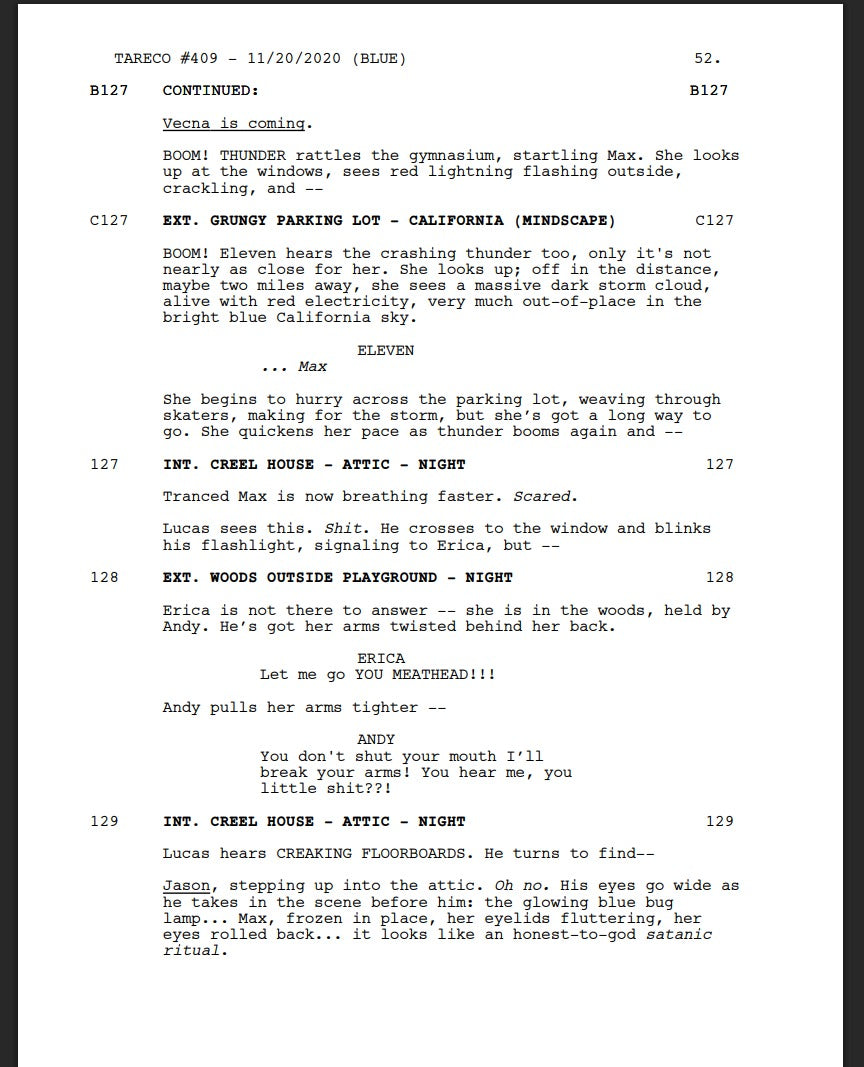 Guión Stranger Things – Temporada 4, Episodio 9
